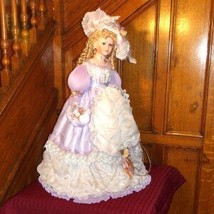 Fabulous Vintage *** PORCELAIN DOLL *** 27 in Tall